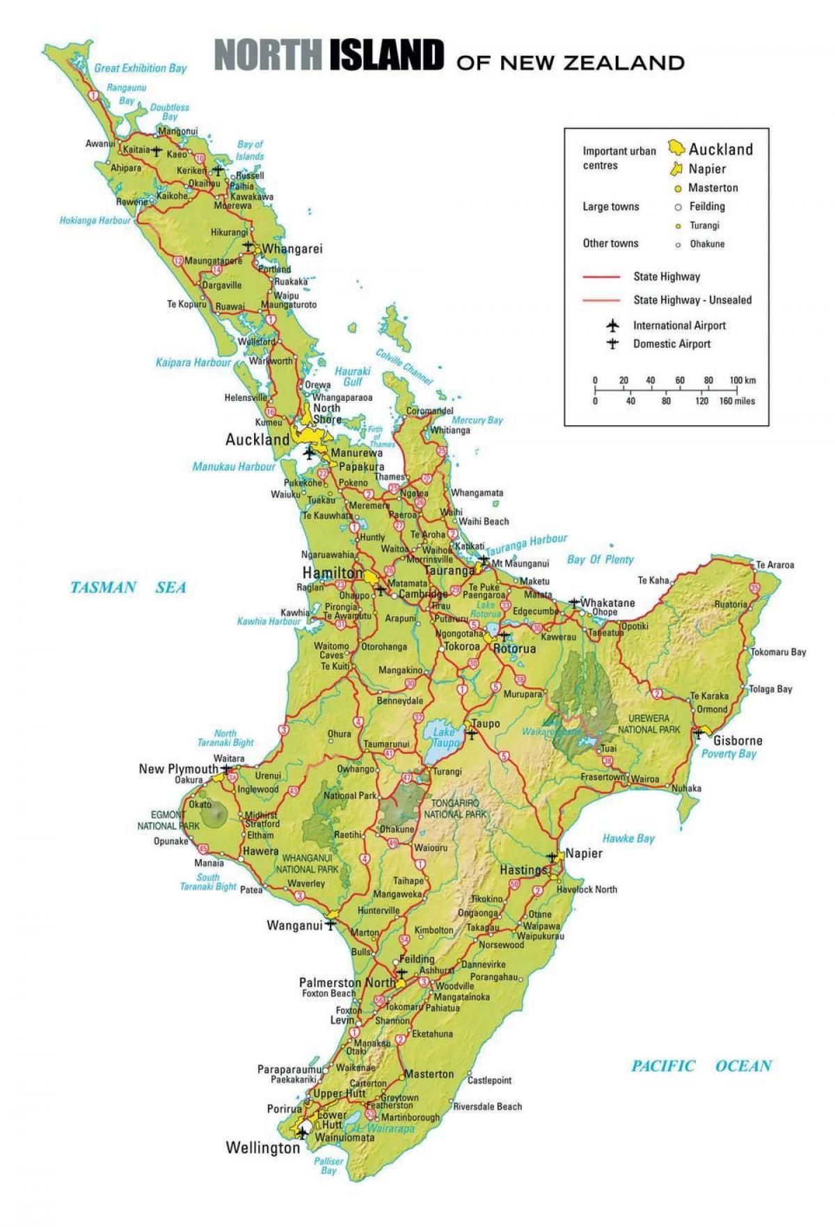 карта на северна нов зеланд